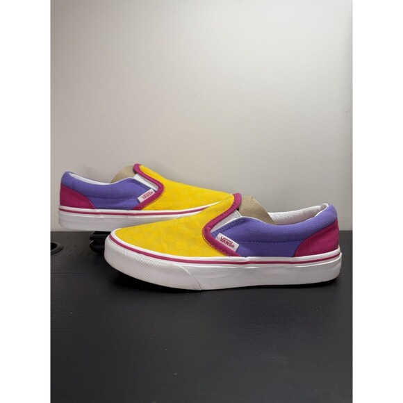 VANS Other - Vans Classic Slip On Checkerboard Multicolor Pop Youth Sz 4